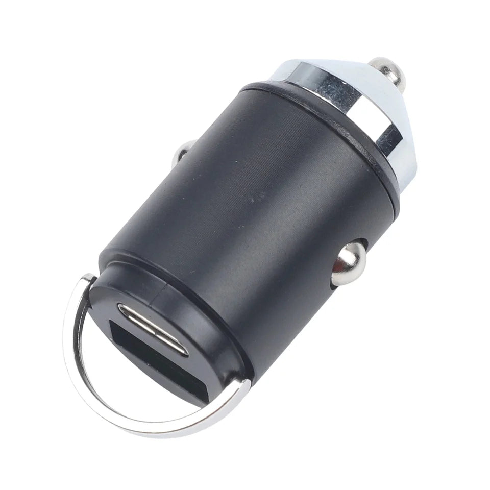 Mini Dual USB Type C PD Car Phone Charger 100W