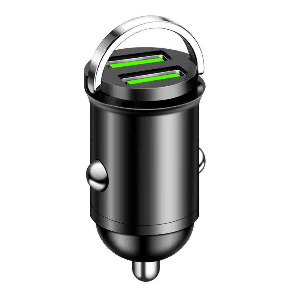 Mini Dual USB Type C PD Car Phone Charger 100W