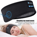 Bluetooth 5.0 Sleep Eye Mask Wireless Headphones Soft Music - BLACK